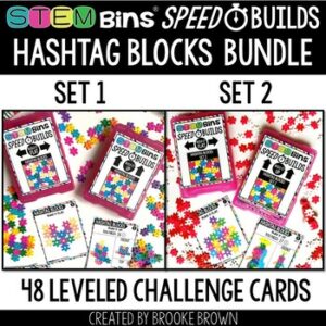 STEM Bins® Hashtag Blocks Speed Builds BUNDLE - STEM Activities Fast Finishers