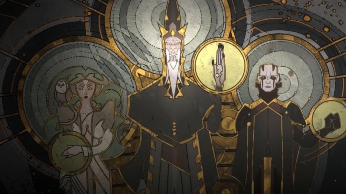 Mural showing us Mortis Gods on Lothal in 'Star Wars: Rebels' 