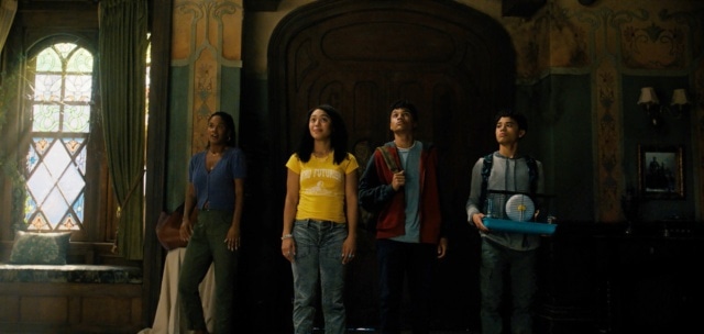 The Grace family, (L to R) Joy Bryant as Helen, Mychala Lee as Mallory, Lyon Daniels as Jared, Noah Cottrell as Simon