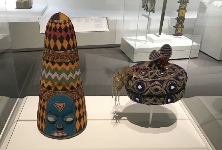 NCMA_African Gallery - Beaded Crown (adé) + Coronet (orikogbofo)