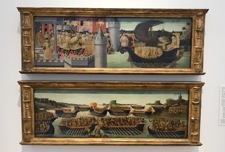 NCMA_European Gallery - The Visit of Cleopatra and Antony and The Battle of Actium