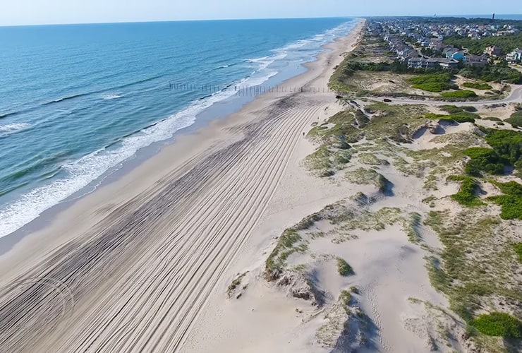 Carova Beach + view of Corolla