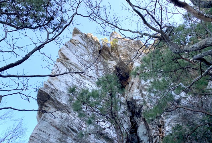 Hanging Rock State Park Sunlit Mountain Peaks