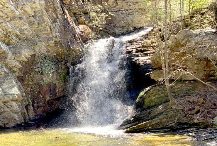 Closeup of Hanging Rock State Park Lower Cascades Falls