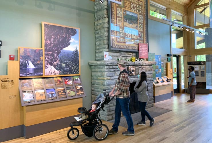 Inside the Oconaluftee Visitor Center