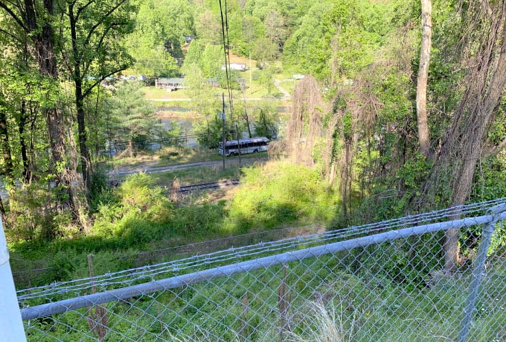 Fugitive Train Wreck View from Haywood Rd