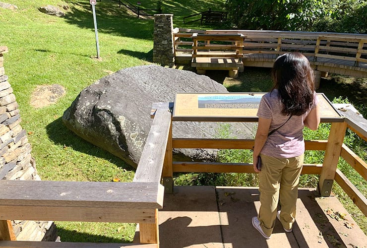 First View of the Judaculla Rock