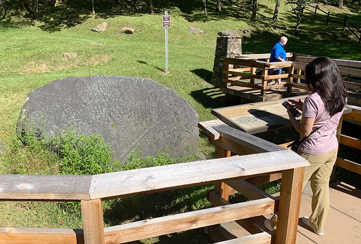 Nice View of the Cherokee Judaculla Rock in North Carolina