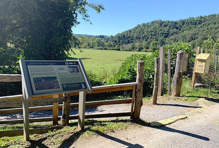 Entrance to See the Cherokee Judaculla Rock