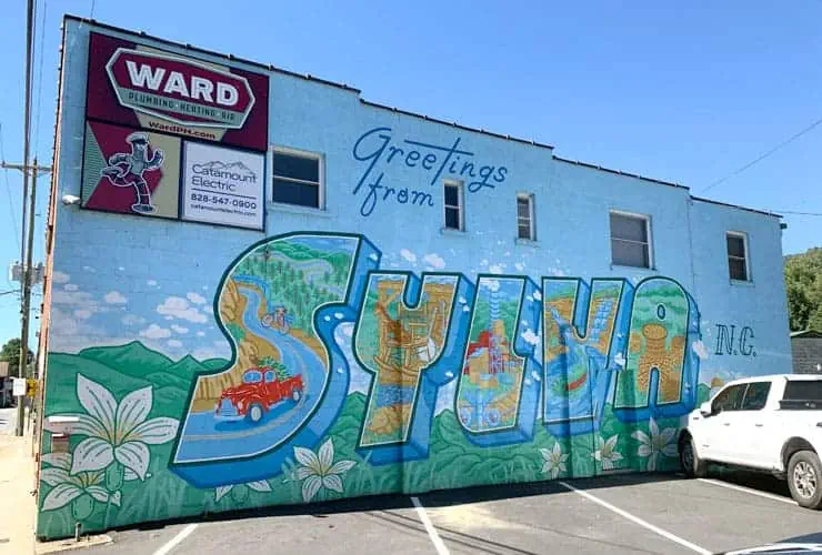Greetings from Sylva NC Mural