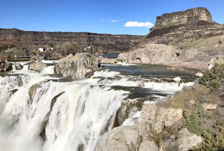 Side View of Falls