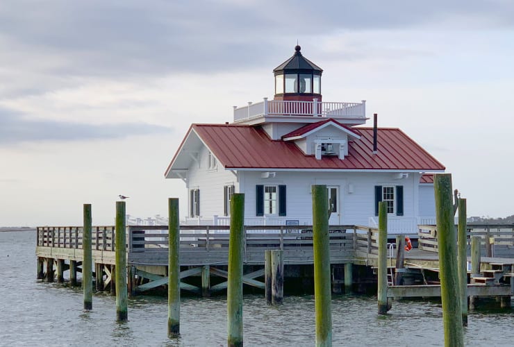 Northeast View of the Roanoke Marshes Lighthouse
