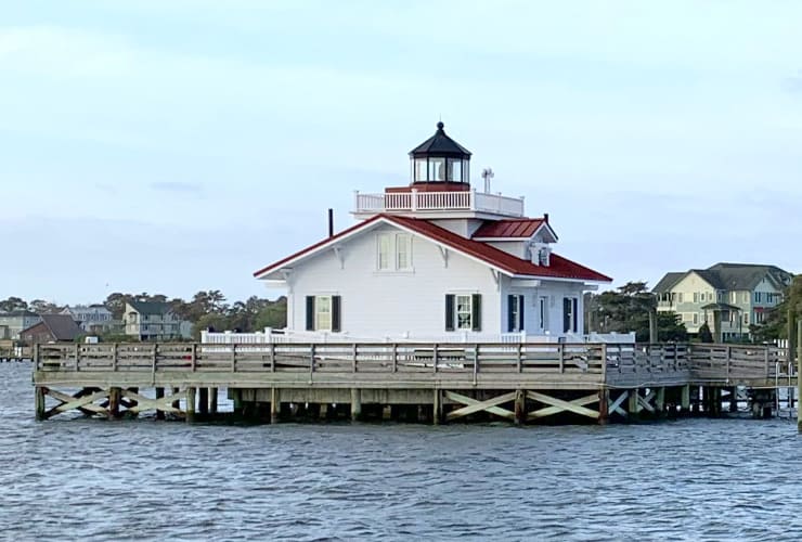 Roanoke Marshes Lighthouse View from the Gazebo