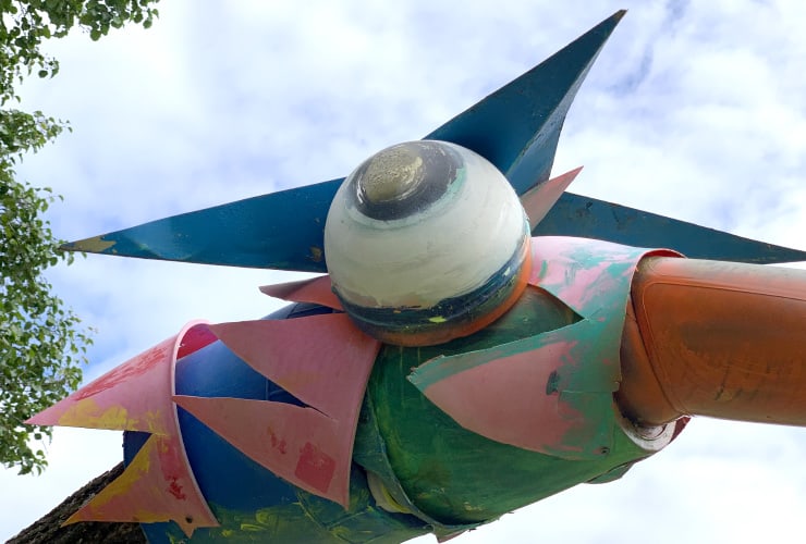 Closeup of Carrboro Tree Bug Head