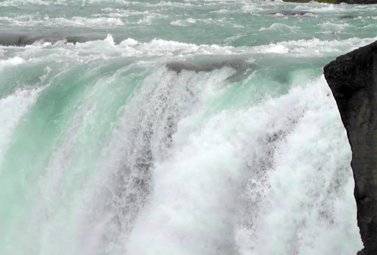 Detail of Goðafoss Iceland Waterfall