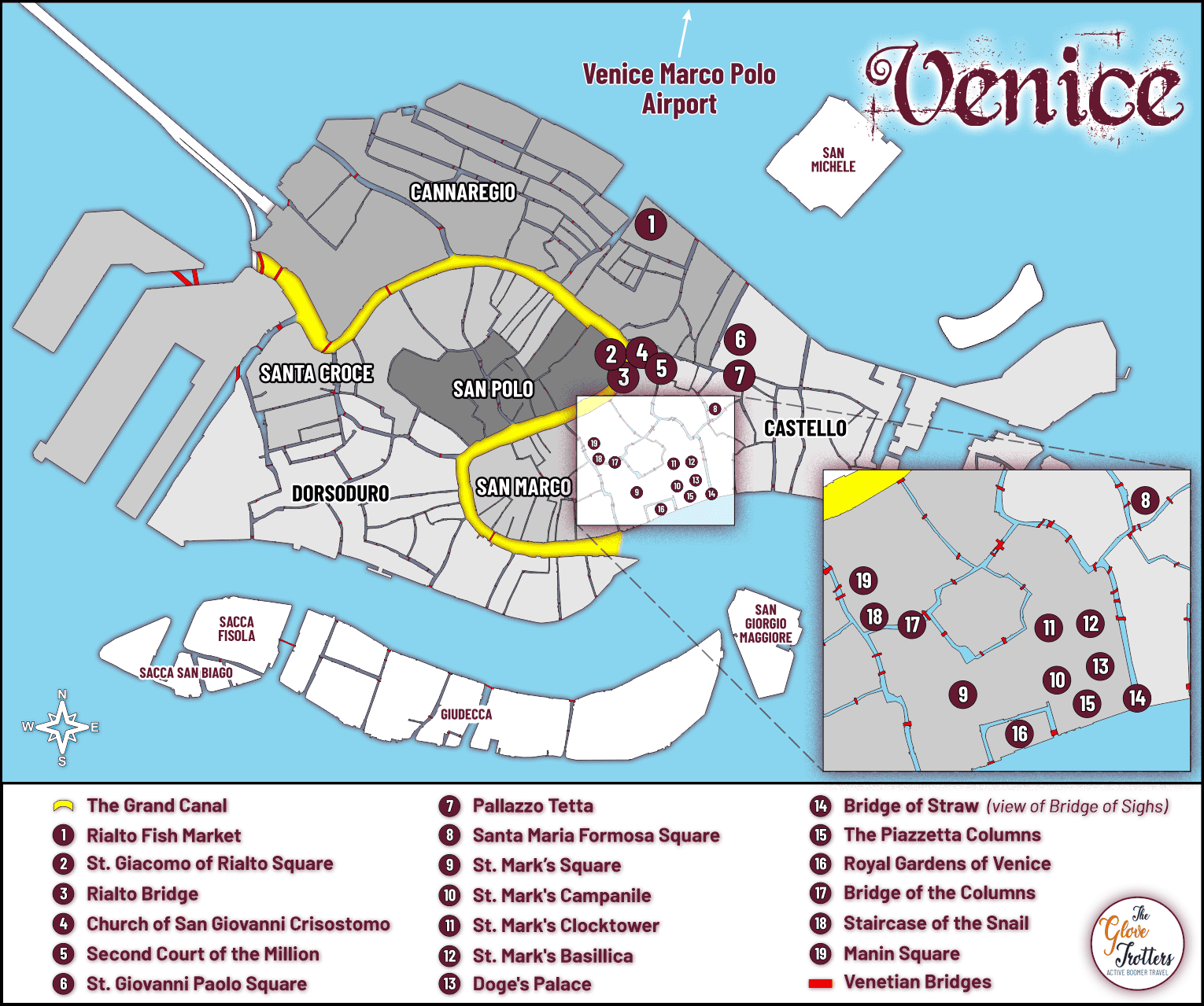Map of 25 Ways to Spend a Day in Venice