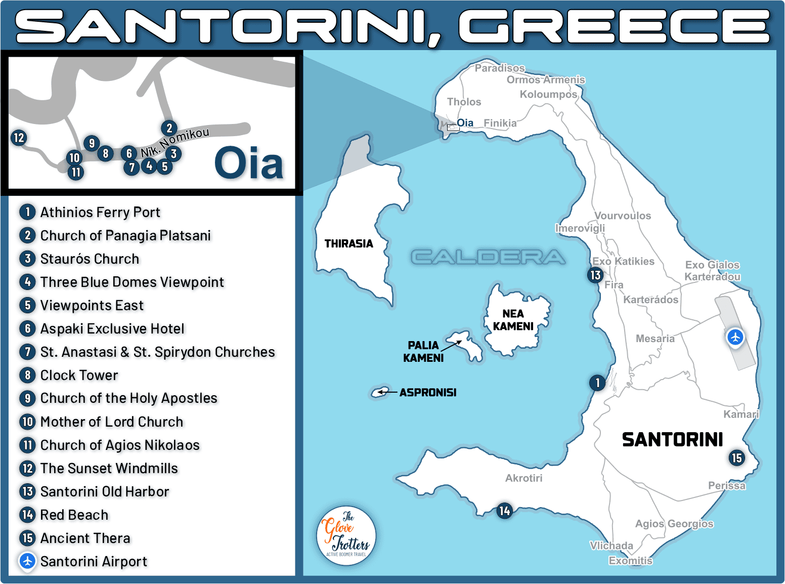 14 Places to Visit in a Day on the Greek island of Santorini