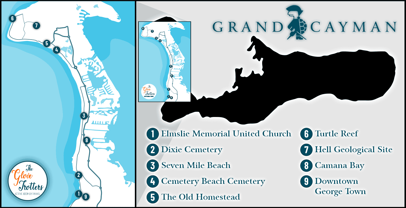 Best place to visit the West Coast of Grand Cayman Map