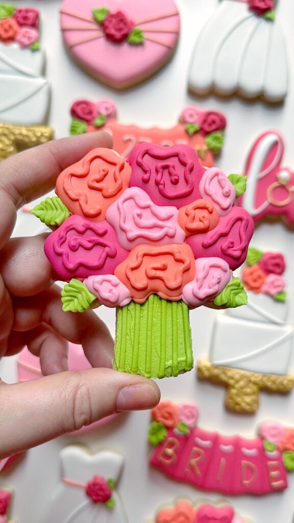 example of cookie decorating: bouquet