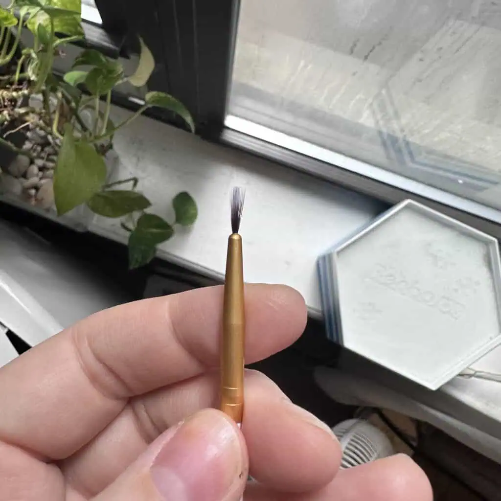 small detail brush for luster dust painting - one of the best cookie decorating supplies you can buy