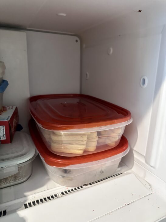 cookies stored in the freezer