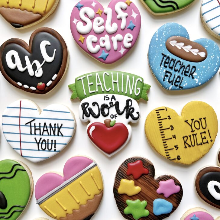 decorated cookies with royal icing