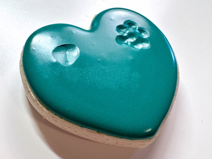 royal icing cookie dried for 30 minutes