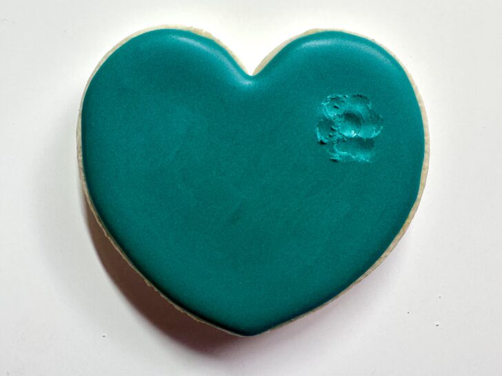 royal icing cookie dried for 2 hours