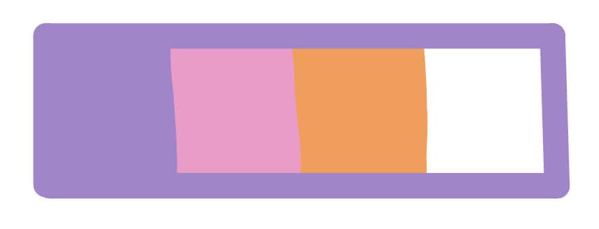 purple, orange, pink and white color palette for love birds cookies