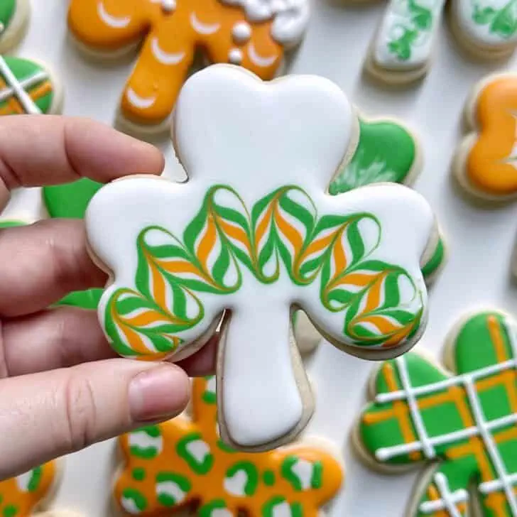 saint patrick's day sugar cookies decorated with royal icing