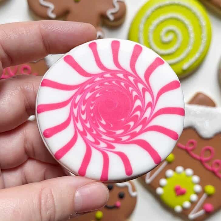 peppermint Cookies decorated with royal icing