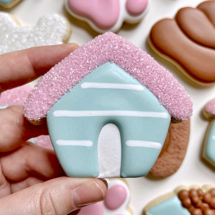 dog house Cookies decorated with royal icing