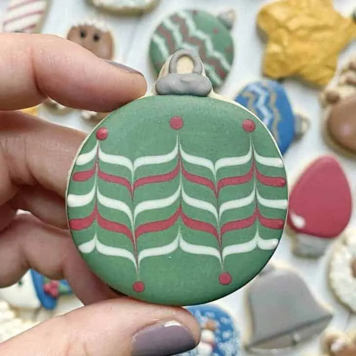easy ornament cookies decorated with royal icing