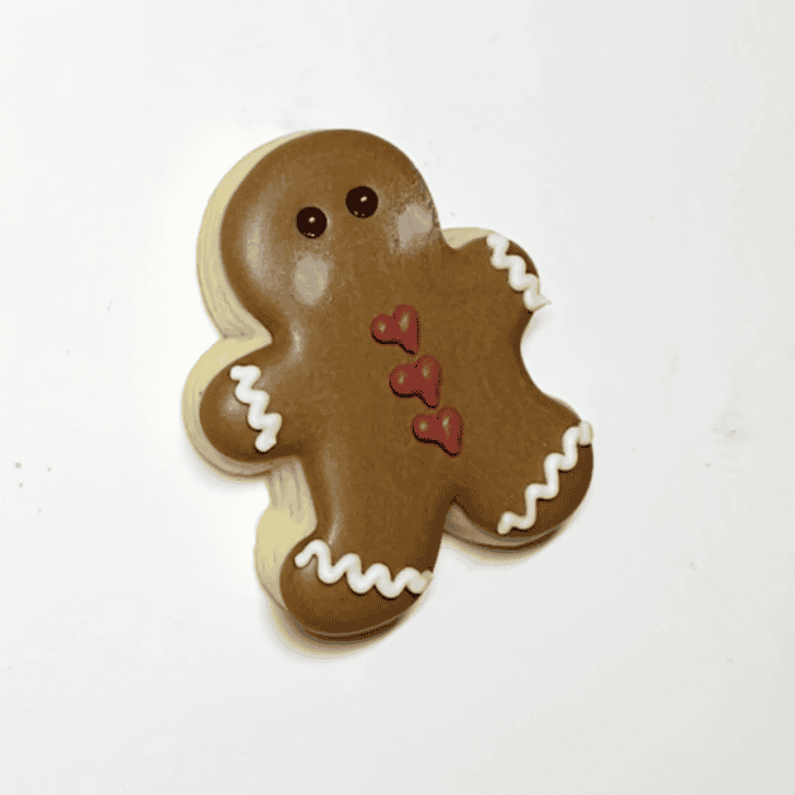 Step-by-Step Decorating Instructions for Mini Gingerbread Man Cookies