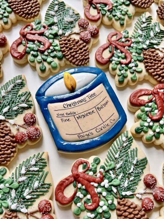 cookie decorating brand partnership with paige's candle co 