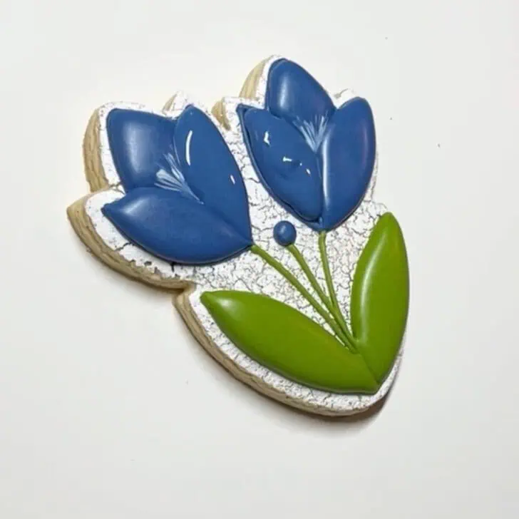 how to decorate crocus sugar cookies with royal icing 