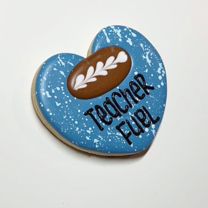 how to decorate teacher fuel cookies with royal icing