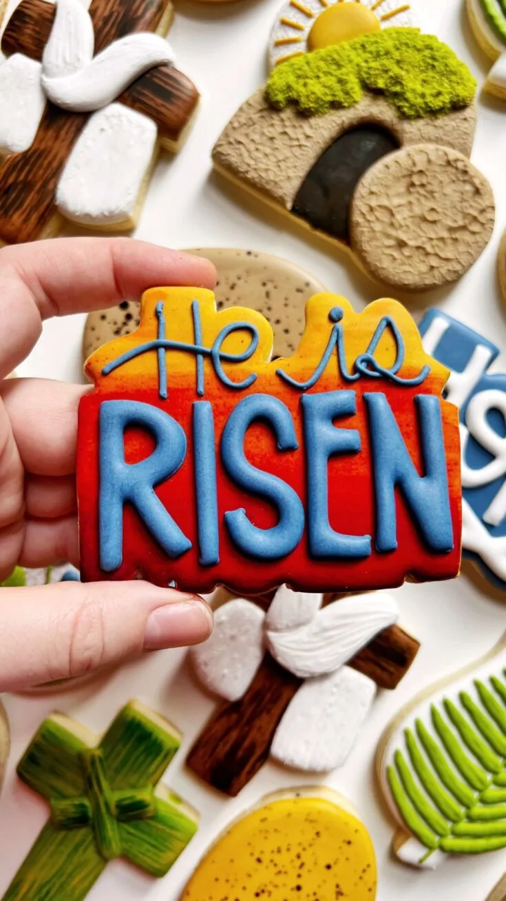 He Is Risen Cookies for Easter