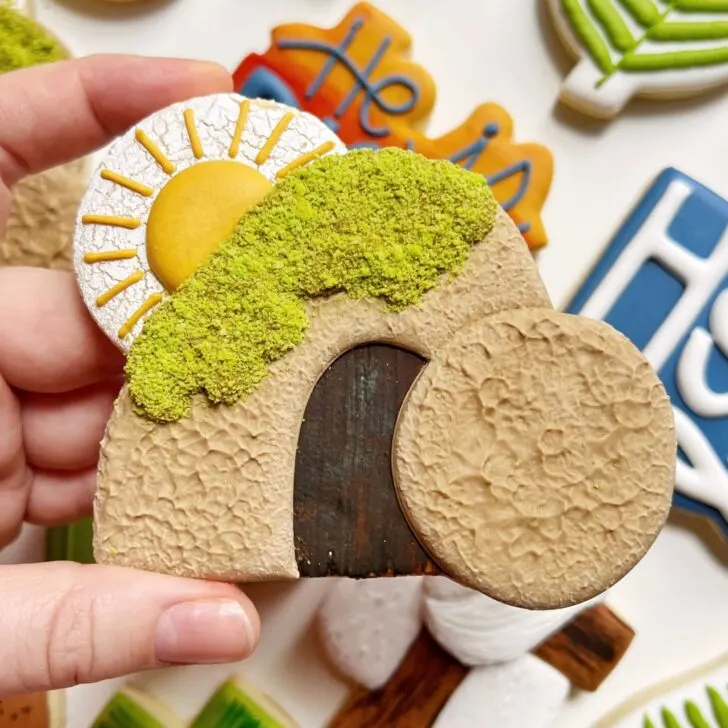 tomb cookies decorated with royal icing