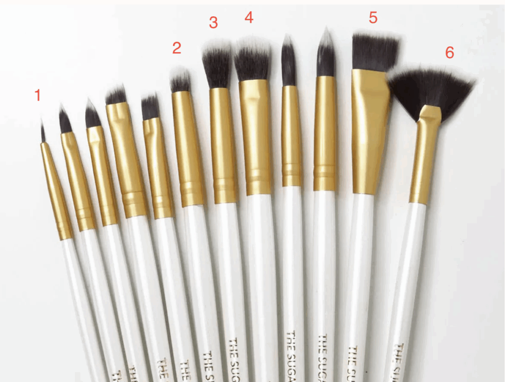 paint brushes used to decorated easter sugar cookies