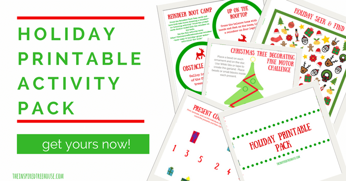 The Inspired Treehouse - These fun printable holiday activities for kids are the perfect way to get kids in the spirit of the season while targeting important developmental skills.