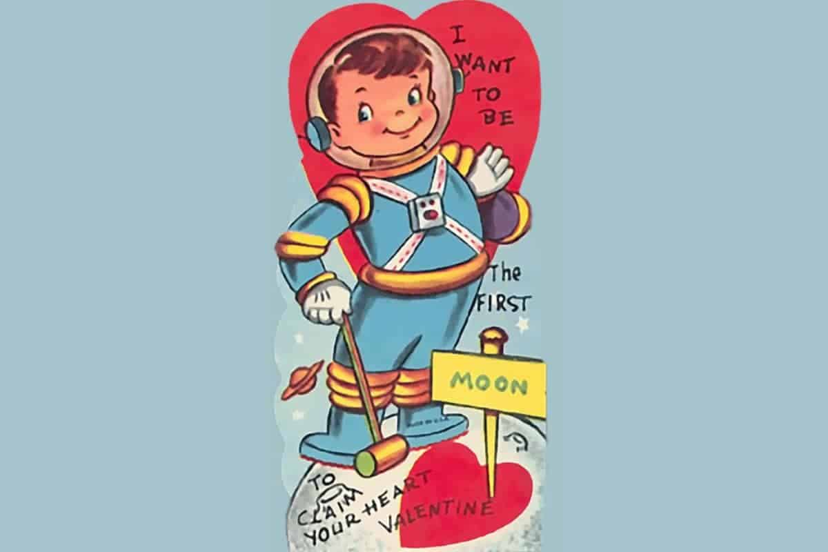 Printable Vintage Space Age Valentines