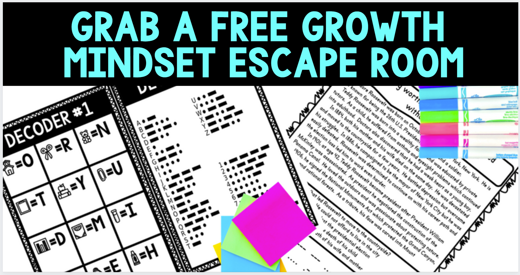 grab a fee growth mindset escape room blog cover