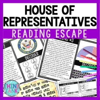 House of Representatives Reading and Puzzle Escape Room - Legislative Branch