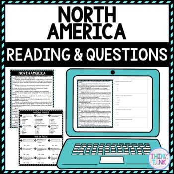North America DIGITAL Reading Passage and Questions - Self Grading