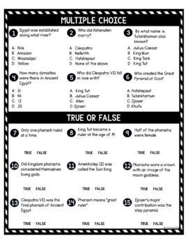 Egyptian Pharaohs DIGITAL Reading Passage & Questions Self Grading - Image 4