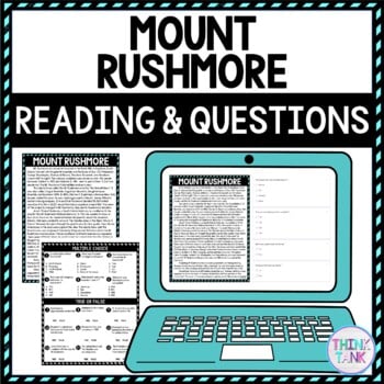 Mount Rushmore DIGITAL Reading Passage & Questions Self Grading