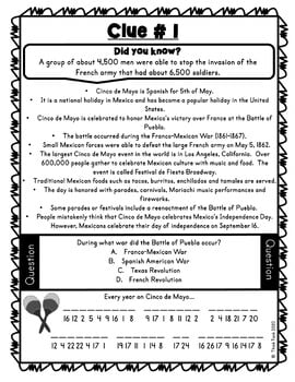 Cinco de Mayo ESCAPE ROOM - Fun Facts, May 5th, Mexico, Battle of Puebla - Image 2