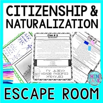 Citizenship and Naturalization ESCAPE ROOM: Becoming a U.S. citizen