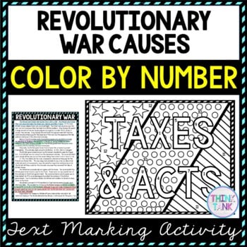 Revolutionary War Color by Number : American Revolution Activity